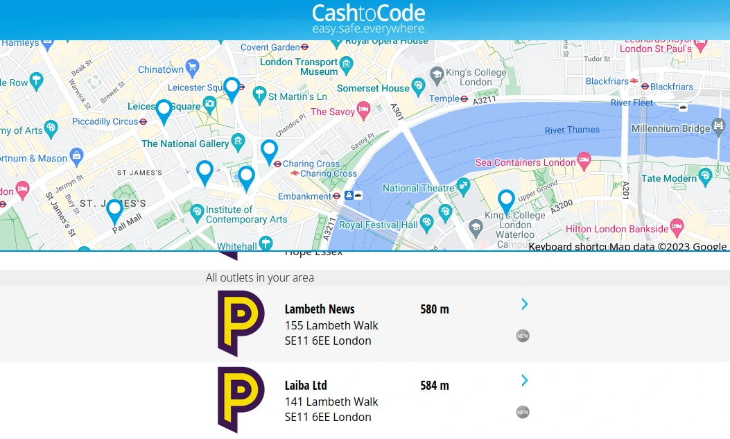 CashtoCode Registration process 3